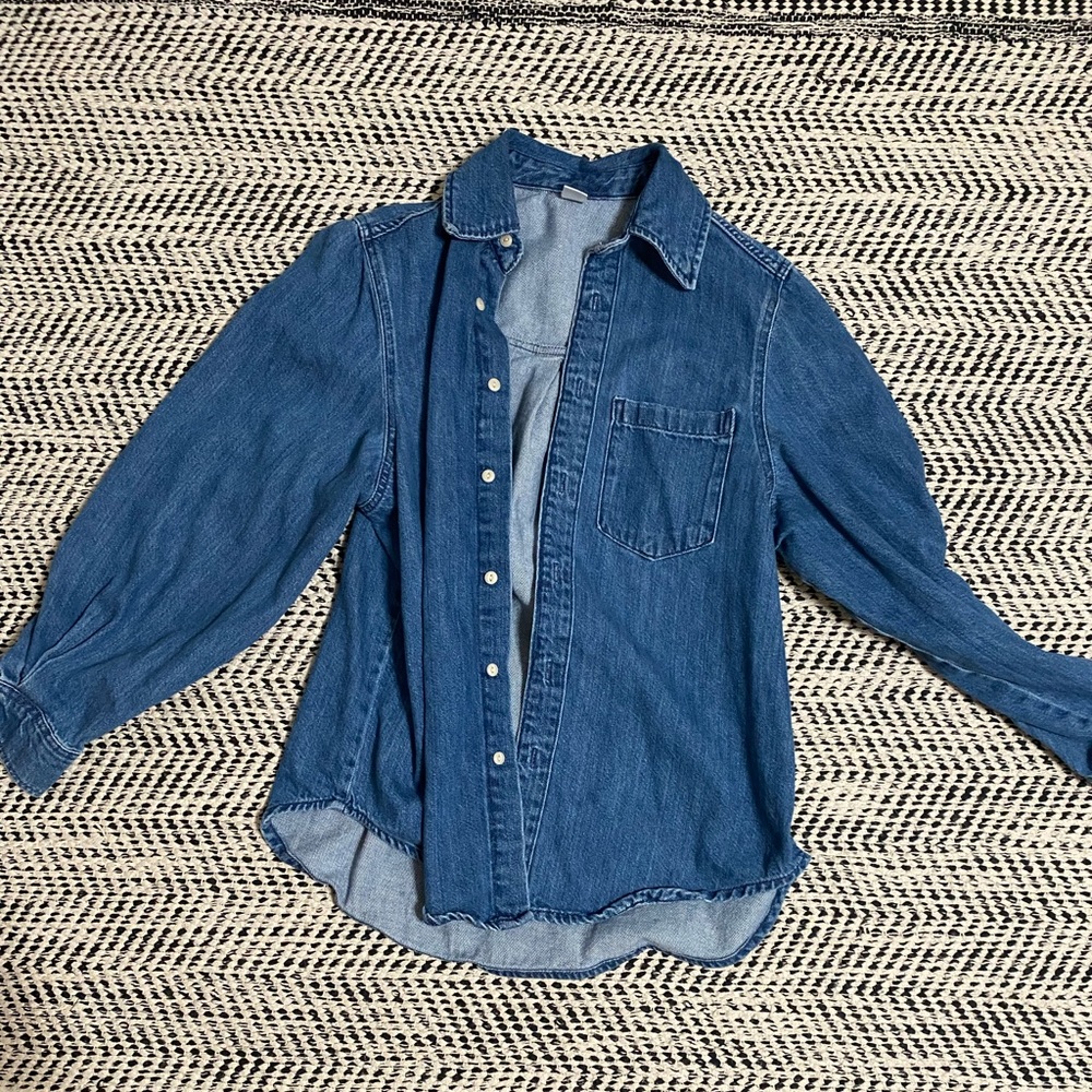 Denim button down